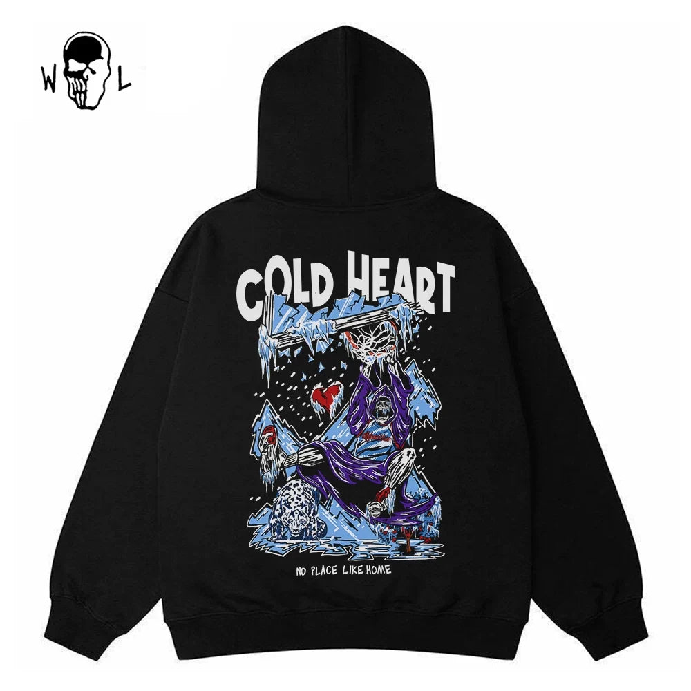 Warren Lotas Cold Heart Ice Theme Hoodie - Black