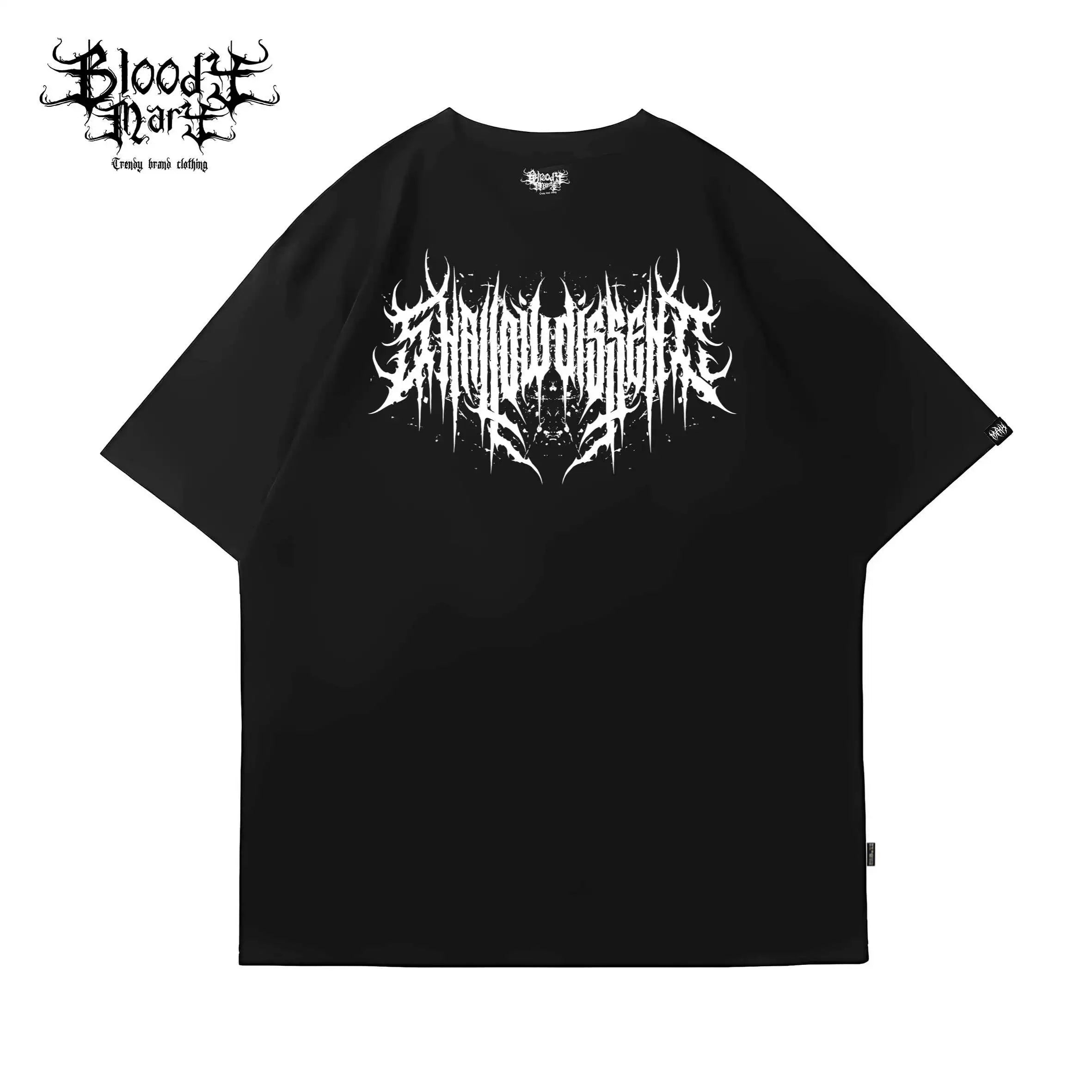 European and American street tattoo artist retro dark gothic skeleton heavyweight trendy brand direct spray short sleeved t-shirt top for summer