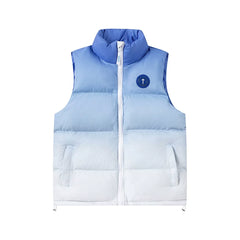Trapstar Ombre Fade Puffer Vest - Blue/White