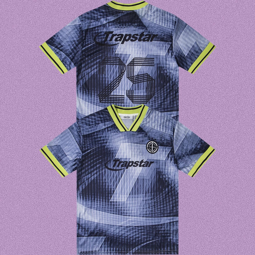 Trapstar Camo V-Neck Football Jersey - Dark Charcoal/Blue