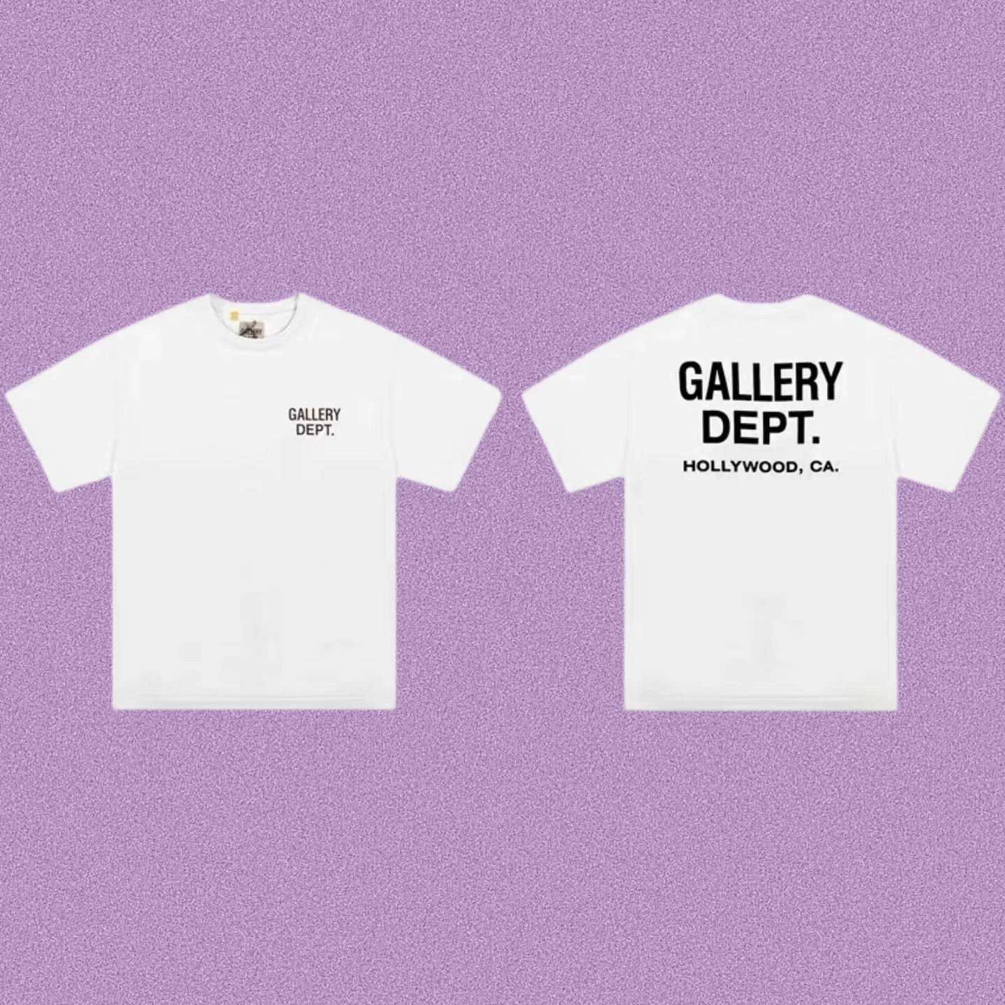 Gallery Dept. Hollywood Logo Short Sleeve T-Shirt - White/Black