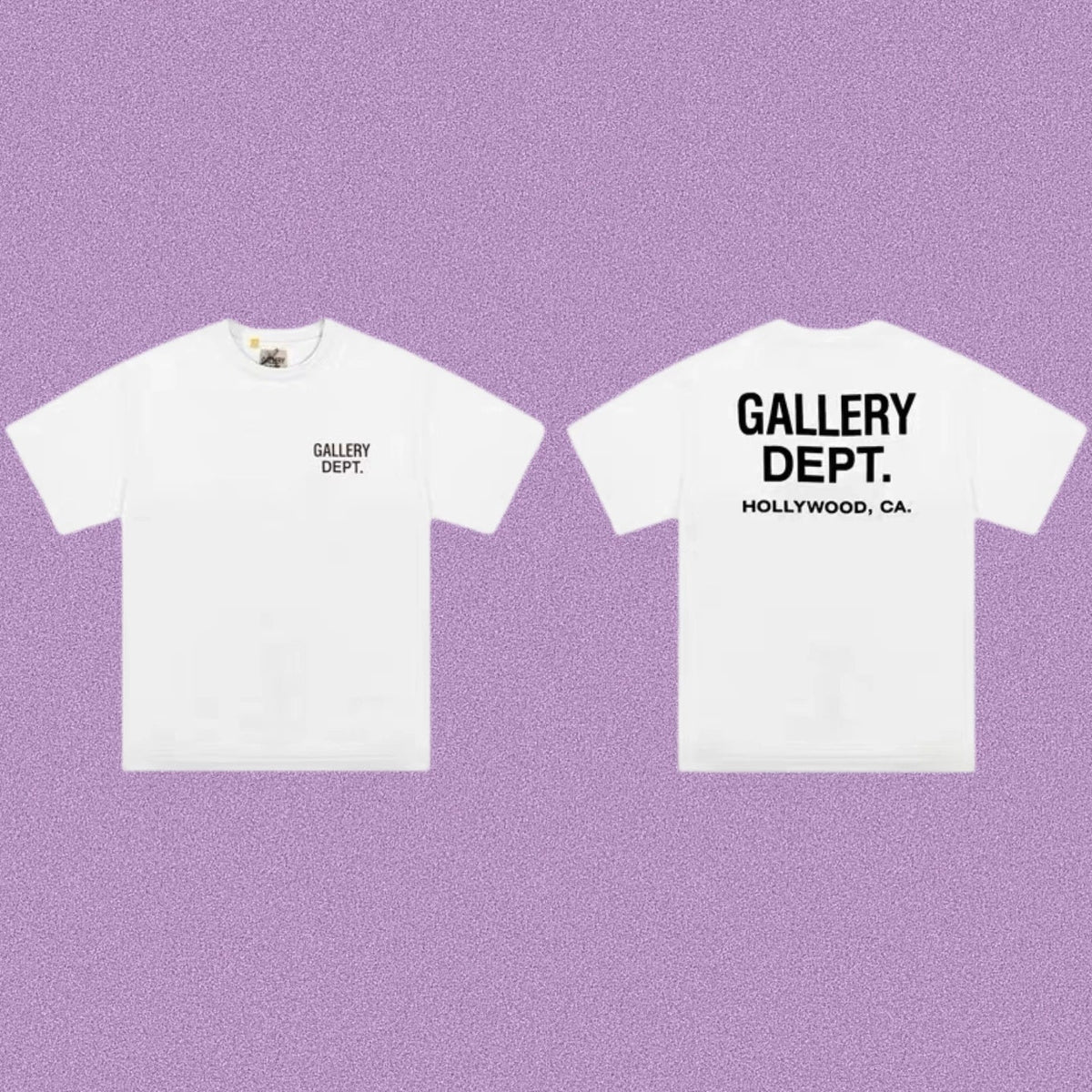 Gallery Dept. Hollywood Logo Short Sleeve T-Shirt - White/Black