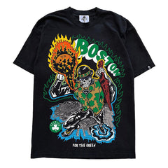 Warren Lotas Boston Celtics Skull Basketball T-Shirt - Black