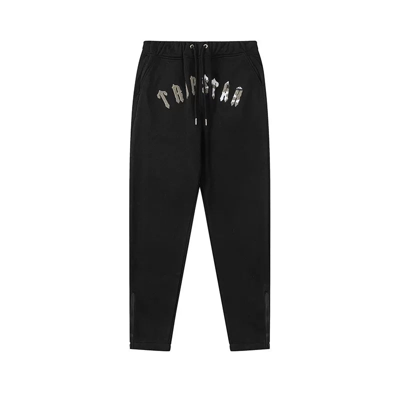 Trapstar Style Autumn/Winter Camo-Mix Hip-Print Sweatpants - Black