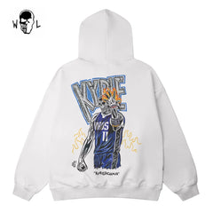 Warren Lotas Kyrie #11 Flame Skull Hoodie - White