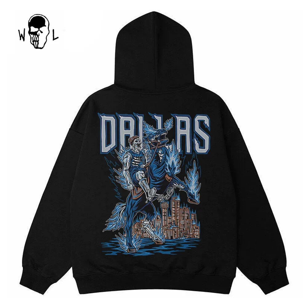 Warren Lotas Dallas Frost Horse Hoodie - Black
