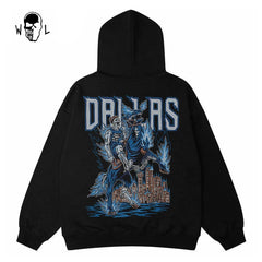 Warren Lotas Dallas Frost Horse Hoodie - Black