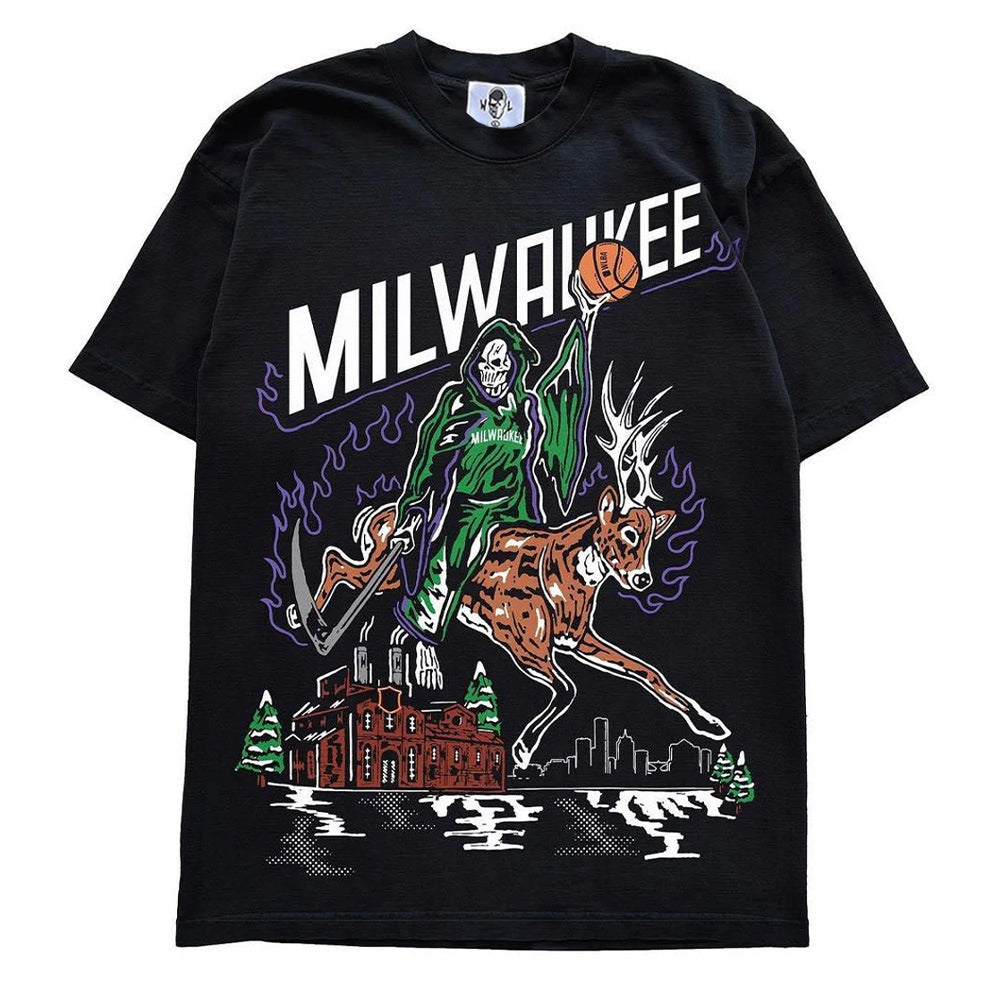 Warren Lotas Milwaukee Bucks Reaper T-Shirt - Black