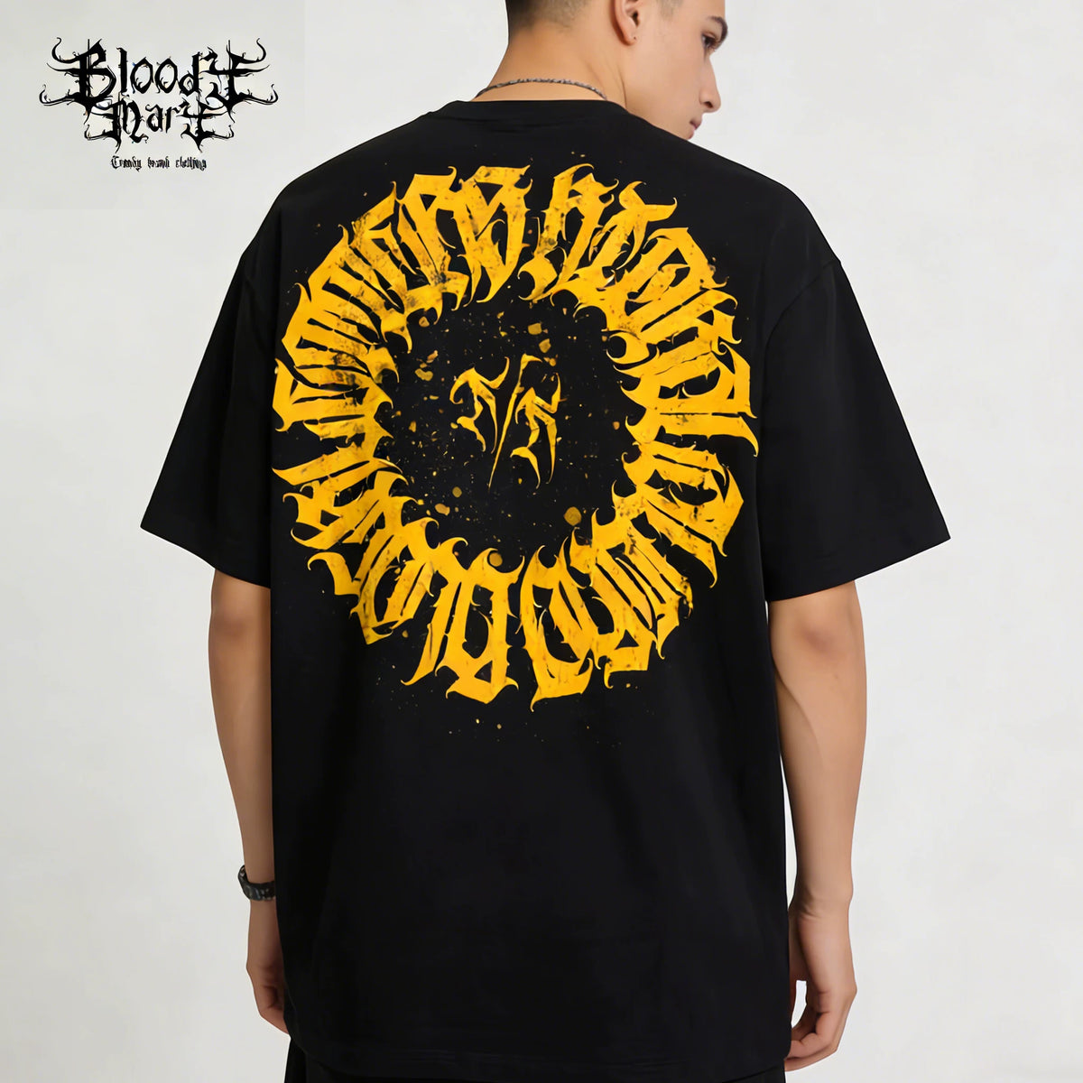 Original American style streetwear retro floral characters Chicano West Coast pure cotton heavyweight niche hip-hop tattoo artist
