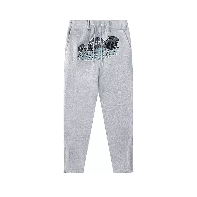 Trapstar Style Autumn/Winter Blue & Black Shooters Sweatpants - Heather Grey