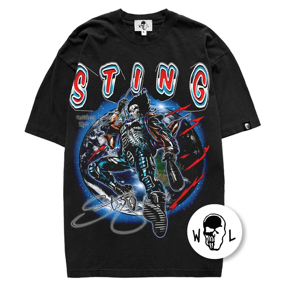 Warren Lotas Sting Cosmic Wrestling T-Shirt - Black