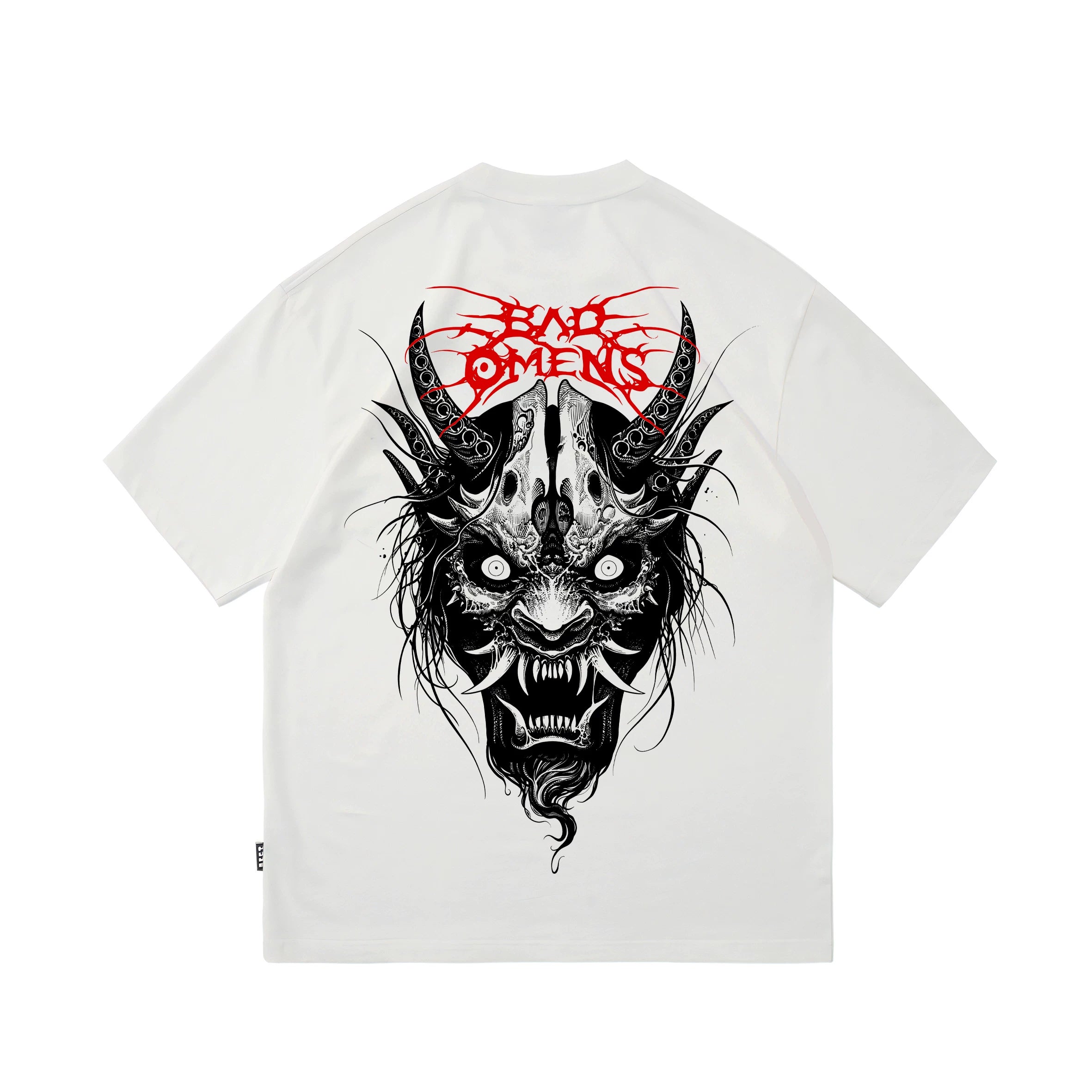 Original Trendy Brand Design American Trendy Hip Hop Retro Dark Prajna Tattoo Artist Short Sleeve Pure Cotton T-shirt for Men and Women