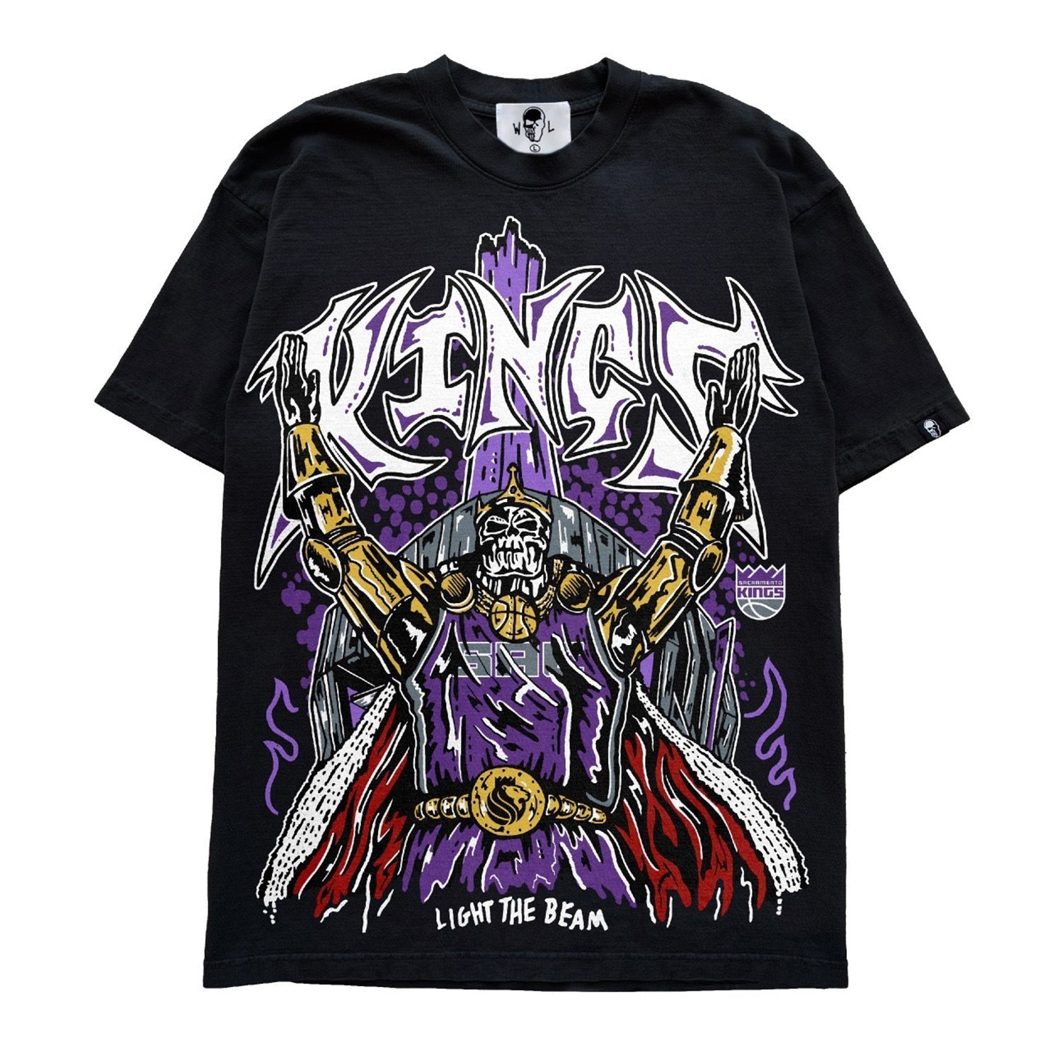 Warren Lotas Sacramento Kings "Light the Beam" T-Shirt - Black