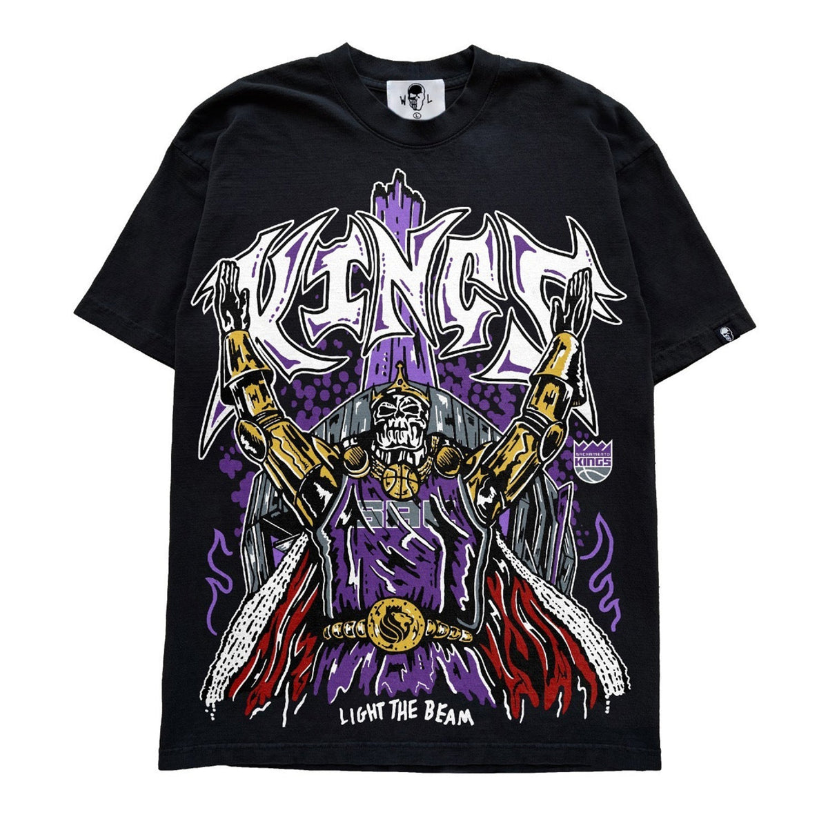 Warren Lotas Sacramento Kings "Light the Beam" T-Shirt - Black