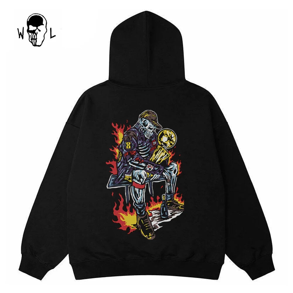 Warren Lotas Championship Trophy Skull Hoodie - Black