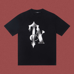 Trapstar Metallic Interlocked "TA" Graphic Tee - Black