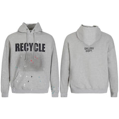 Gallery Dept RECYCLE Print Grey Hoodie