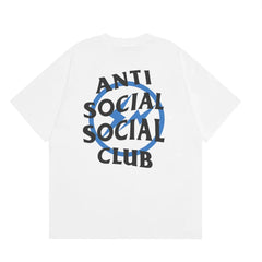 Anti Social Social Club Blue Circle Logo T-Shirt - White/Black
