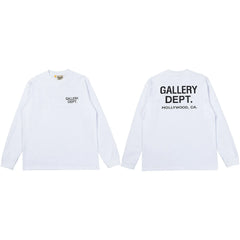 Gallery Dept. Hollywood Logo Long Sleeve T-Shirt - White