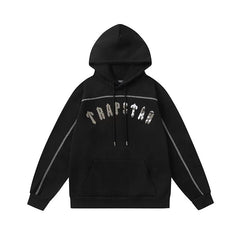 Trapstar Style Autumn/Winter Camo-Mix Arch Logo Hoodie - Black