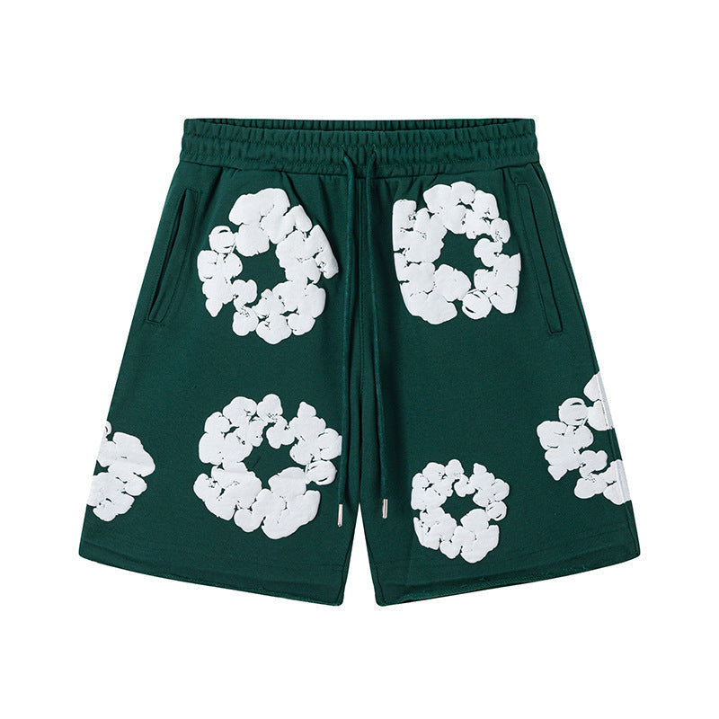 Denim Tears Cotton Wreath Shorts - Forest Green
