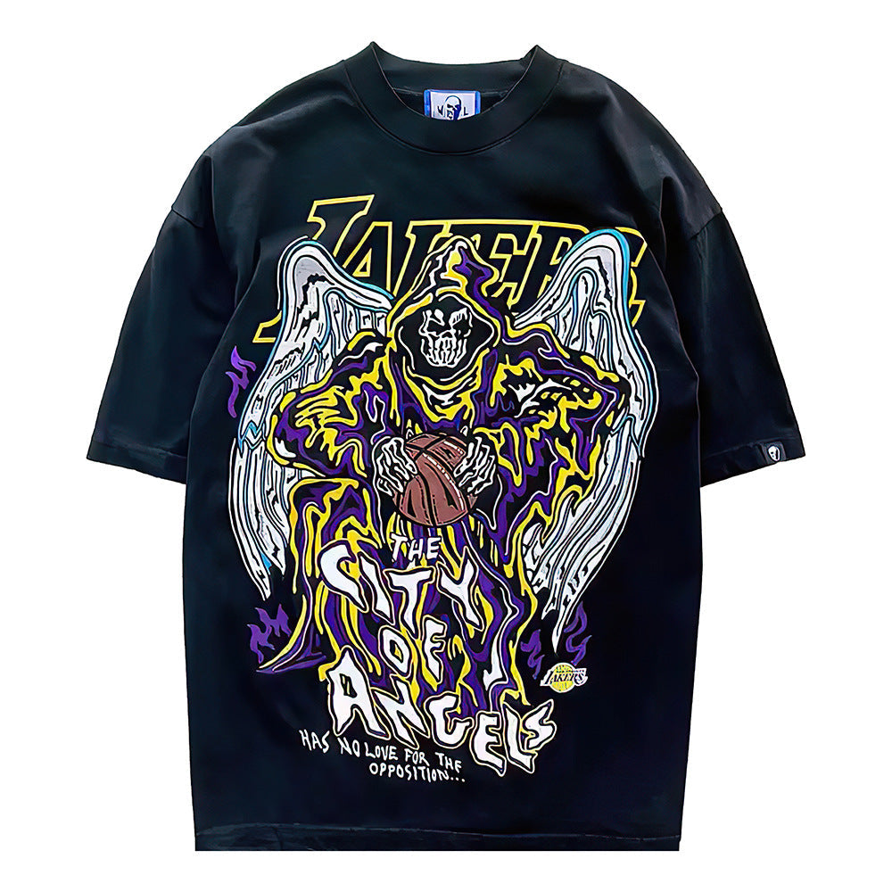 Warren Lotas Los Angeles Lakers Angel Reaper T-Shirt - Black
