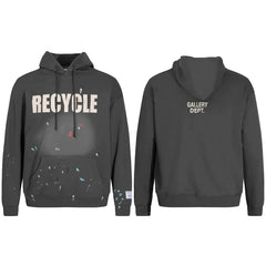 Gallery Dept RECYCLE Print Charcoal Hoodie