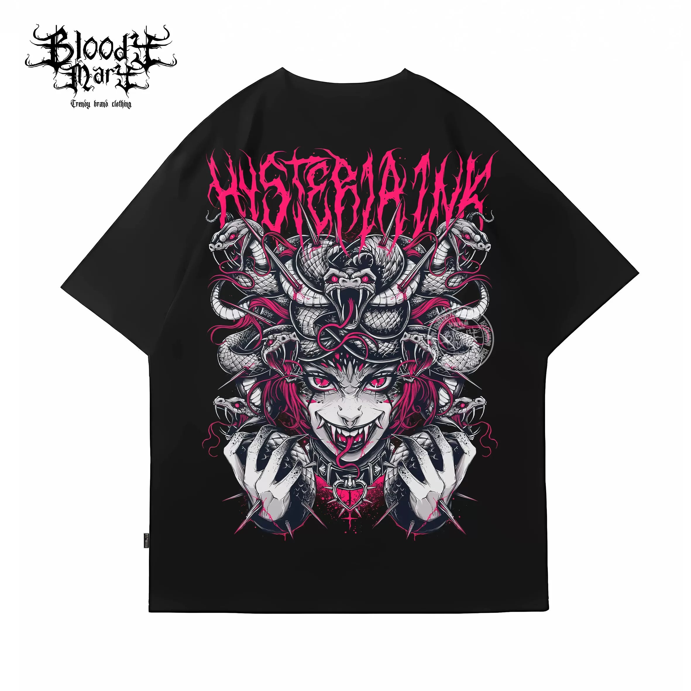 Street American Trendy Brand Rock Trendy Brand European and American Dead Core Band Gothic Dark Short sleeved T-shirt Niche Punk Metal