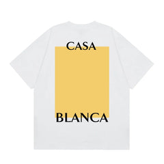 Casablanca Minimalist Block Back Graphic T-Shirt - White