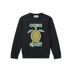 Casablanca Casa Sport Sea Turtle Graphic Sweatshirt - Black