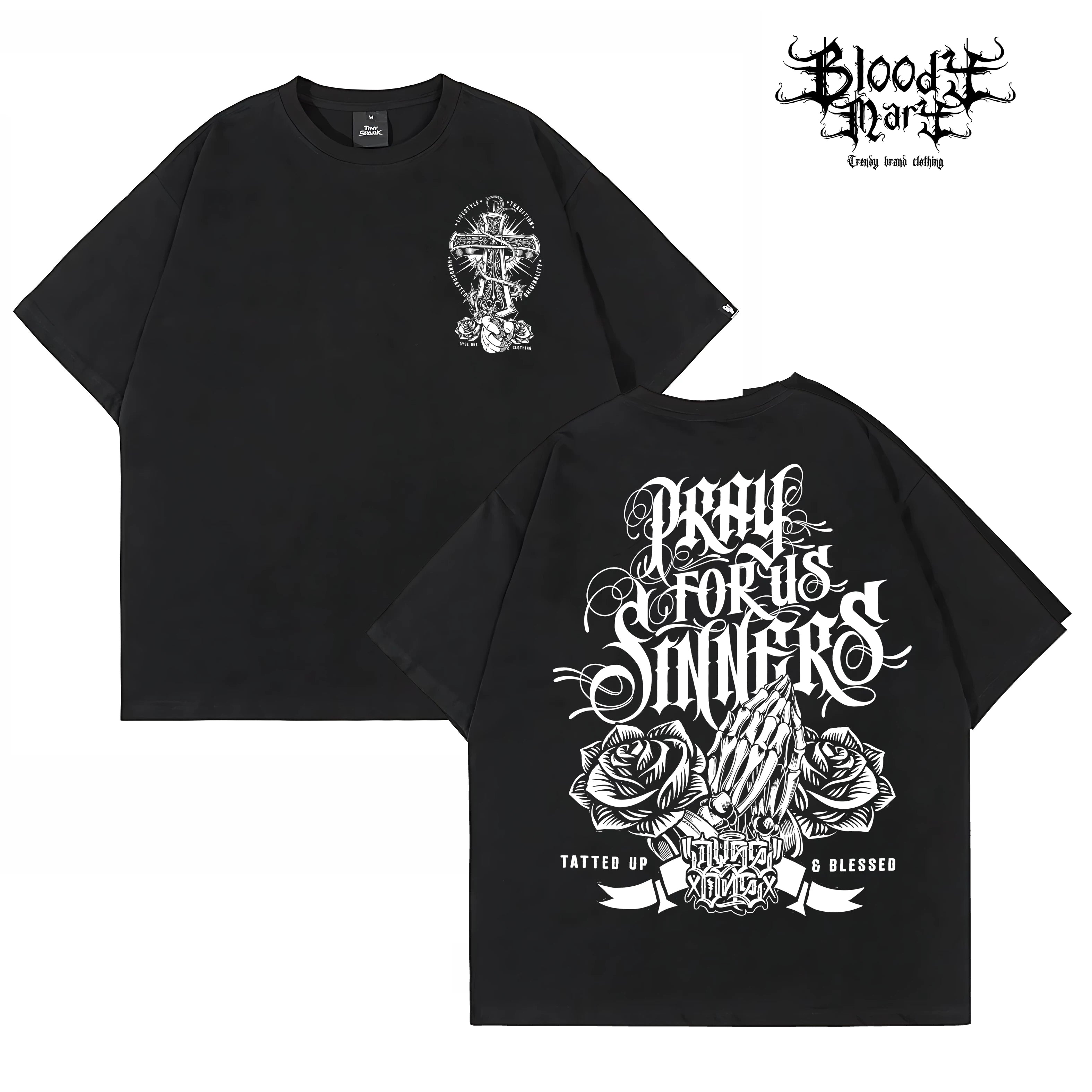 China-Chic Brand American street fancy character short sleeve men's and women's loose cotton heavy weight small crowd hip-hop clown T-shirt