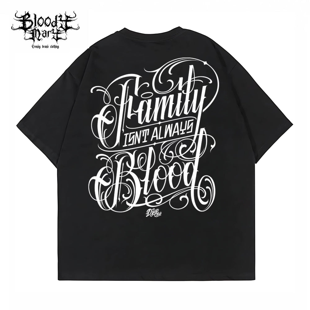 American street flower font short sleeved loose cotton heavyweight niche hip-hop tattoo artist trendy T-shirt family oriented