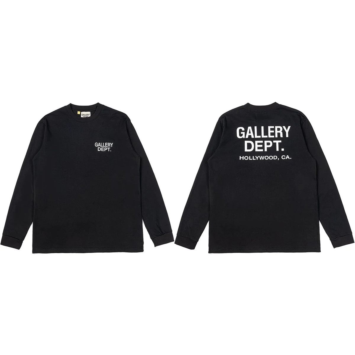 Gallery Dept. Hollywood Logo Long Sleeve T-Shirt - Black