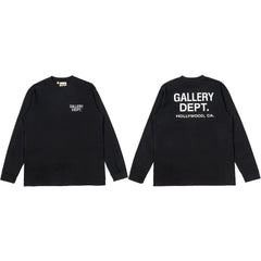 Gallery Dept. Hollywood Logo Long Sleeve T-Shirt - Black