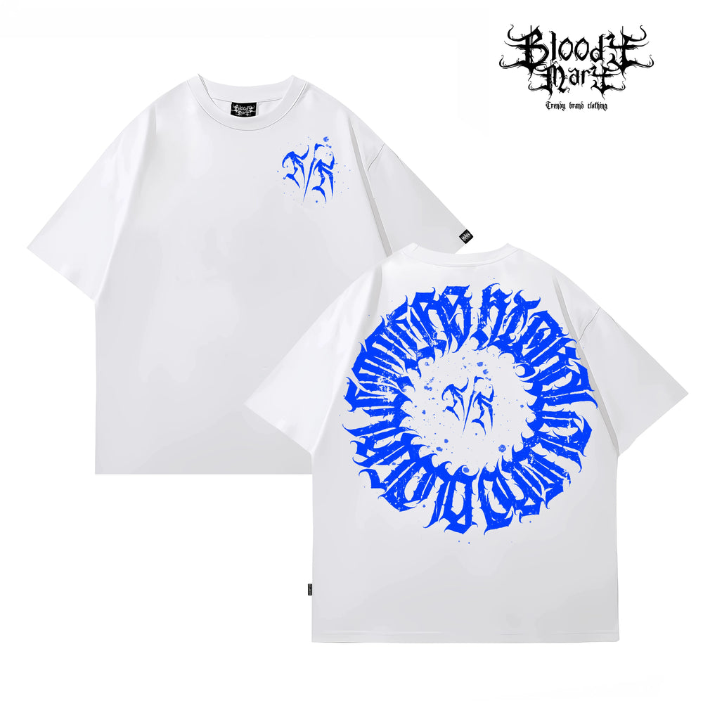 Original American style streetwear retro floral characters Chicano West Coast pure cotton heavyweight niche hip-hop tattoo artist