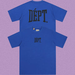 Gallery Dept. Arch Logo Short Sleeve T-Shirt - Royal Blue/Black