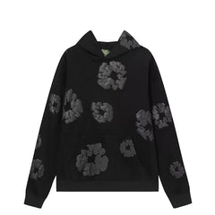 Denim Tears Cotton Wreath Hoodie - Black/Dark Grey