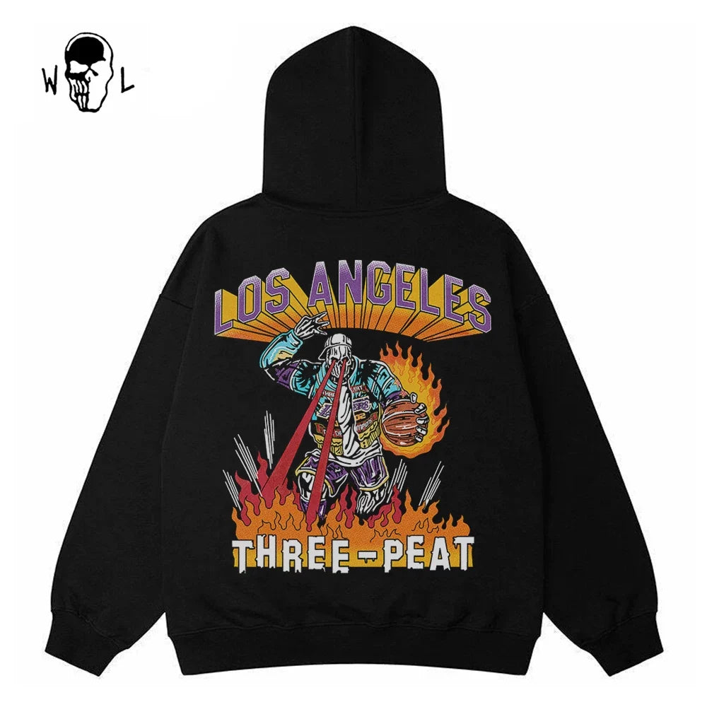 Warren Lotas Los Angeles Three-Peat Hoodie - Black