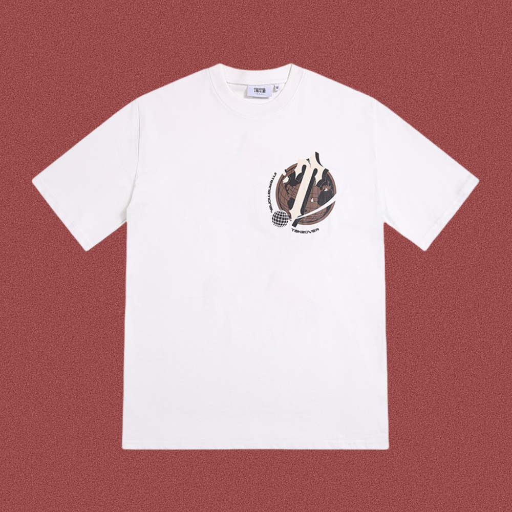 Trapstar Orbital Crest Small Logo Tee - White