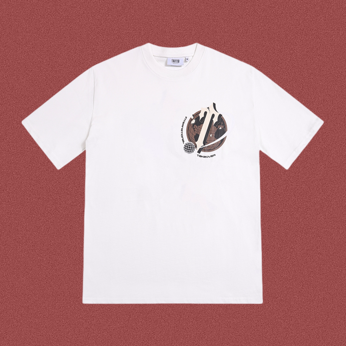 Trapstar Orbital Crest Small Logo Tee - White