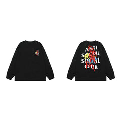 Anti Social Social Club Scribble Logo Long Sleeve T-Shirt - Black