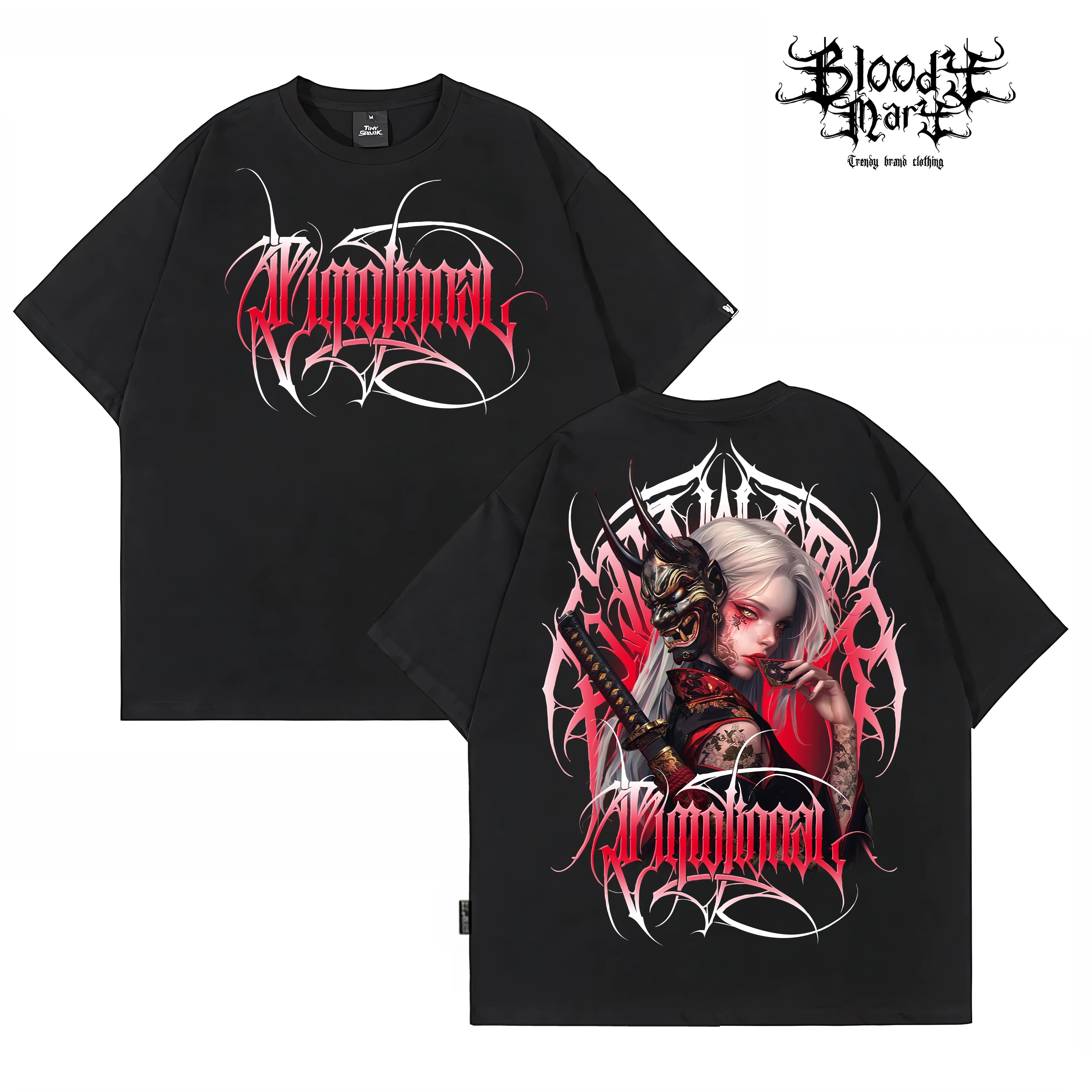 Original fashion brand American small crowd heavy hip-hop fancy characters China-Chic Prajna geisha tattoo artist brand men's and women's T-shirts