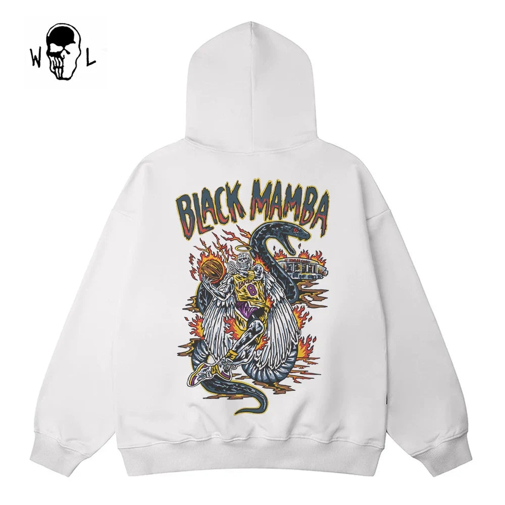 Warren Lotas Black Mamba Snake Hoodie - White