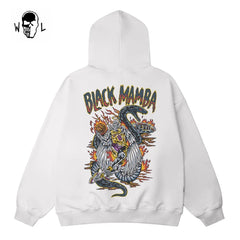 Warren Lotas Black Mamba Snake Hoodie - White