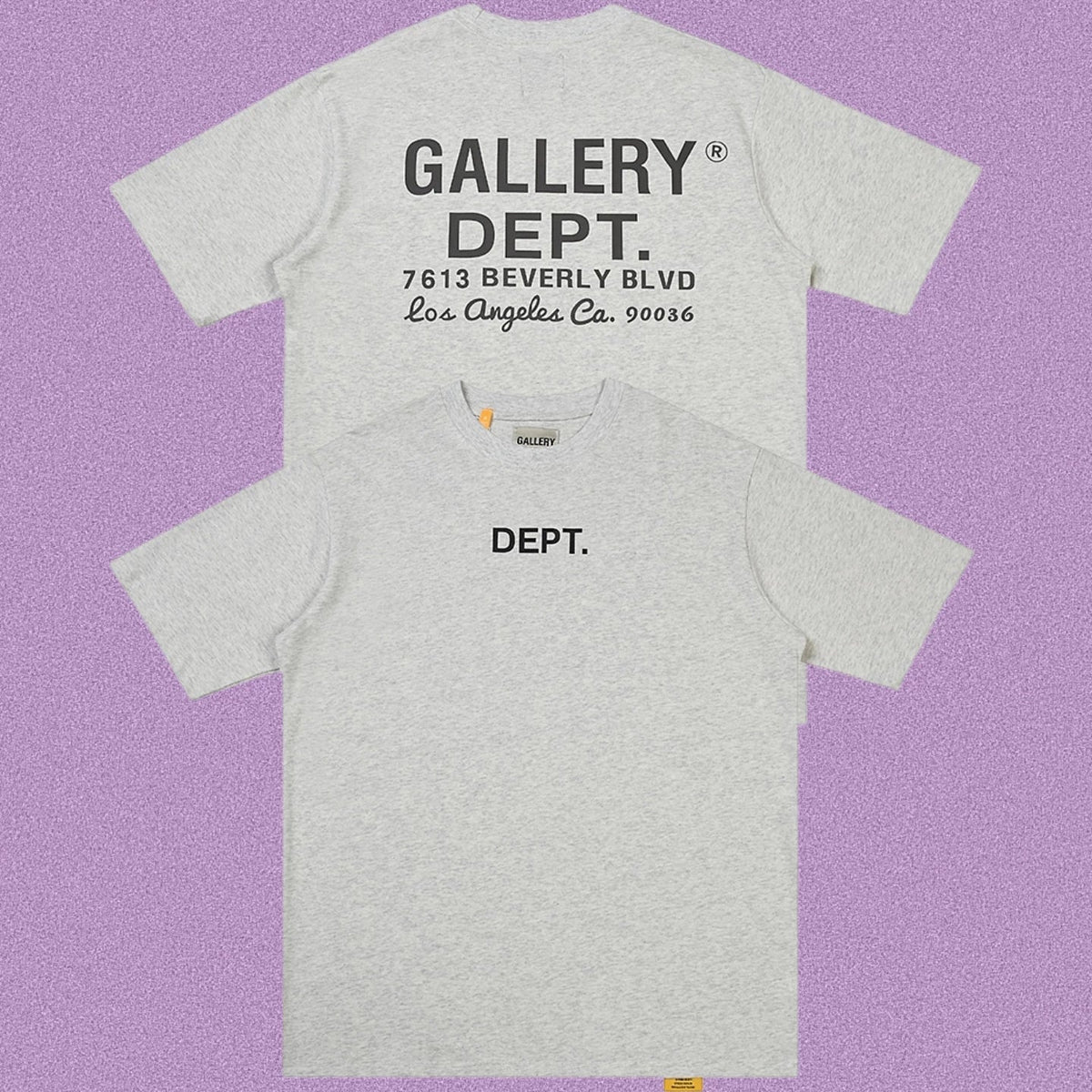 Gallery Dept. Beverly Blvd Address Short Sleeve T-Shirt - Light Grey