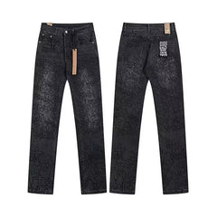 Ksubi All-Over Tonal Graffiti Print Denim - Washed Black