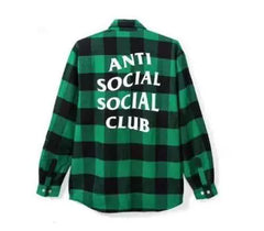 Anti Social Social Club Plaid Flannel Shirt - Green/Black