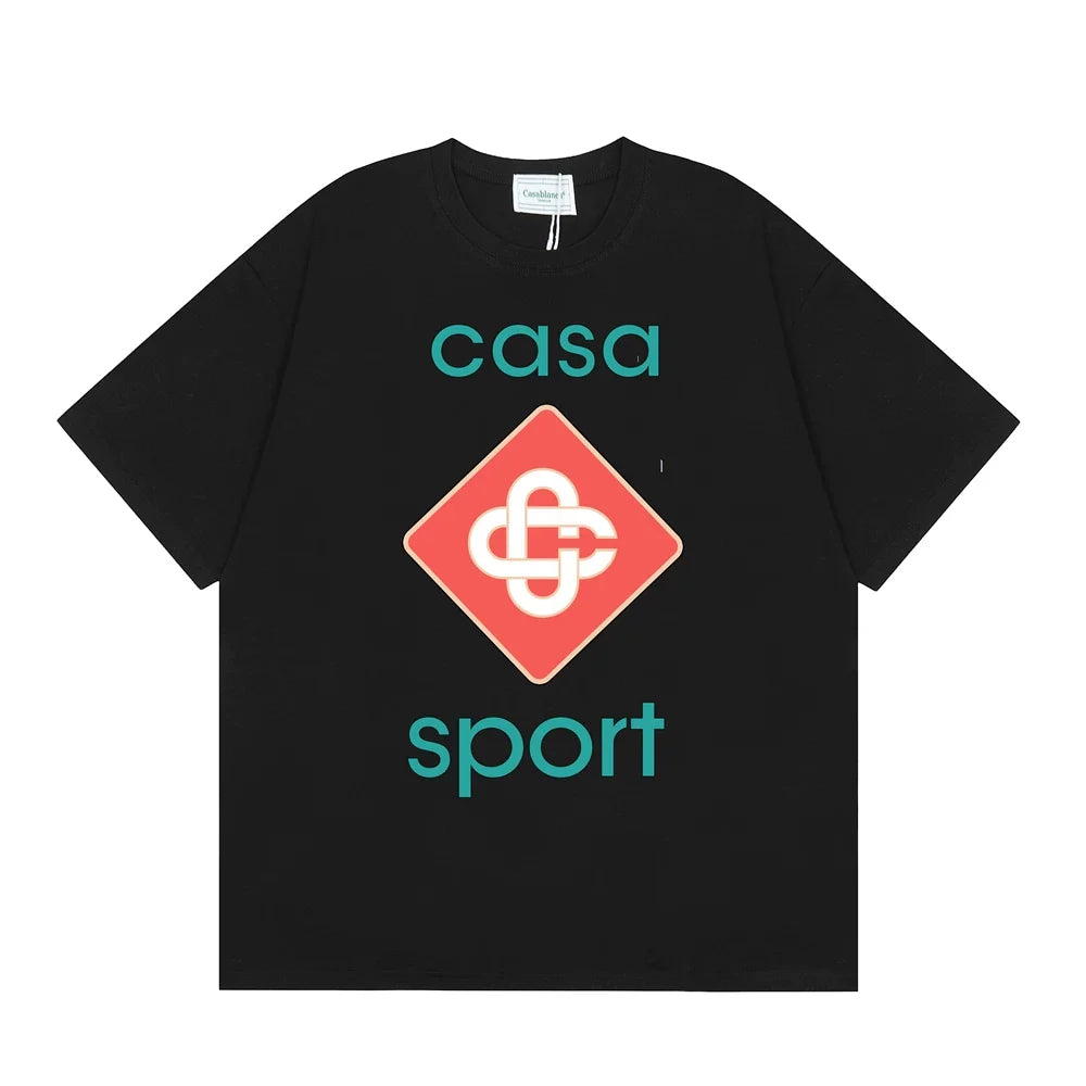 Casablanca Sport Diamond Monogram T-Shirt - Black