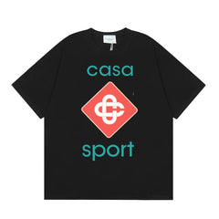 Casablanca Sport Diamond Monogram T-Shirt - Black