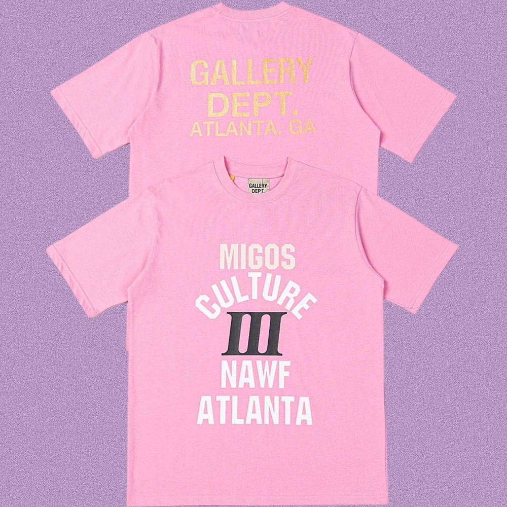 Gallery Dept. x Migos Culture III Short Sleeve T-Shirt - Pink